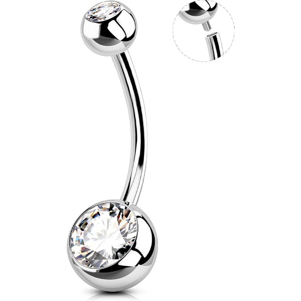 Belly Button Rings Surgical Stee Internally Threaded Belly Rings 14g Belly Pie
